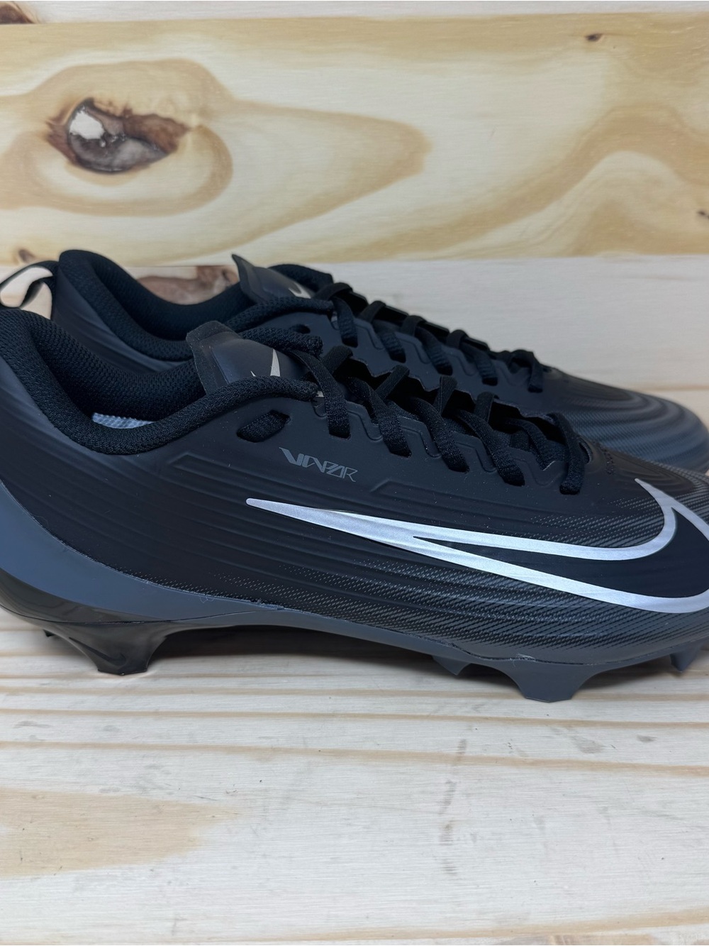 Nike Vapor Edge Speed 3 Football Cleats Mens Size 9 Black Gray New FB3303-002